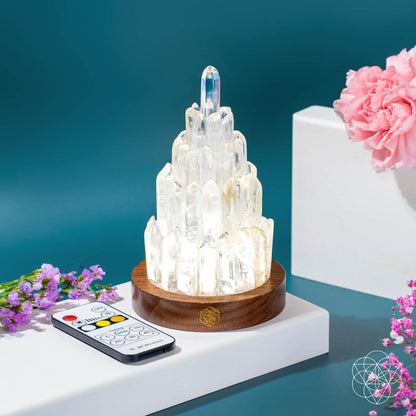 The Clear Quartz Manifestation Tower Lamp – Night Light