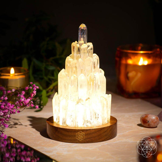 The Clear Quartz Manifestation Tower Lamp – Night Light