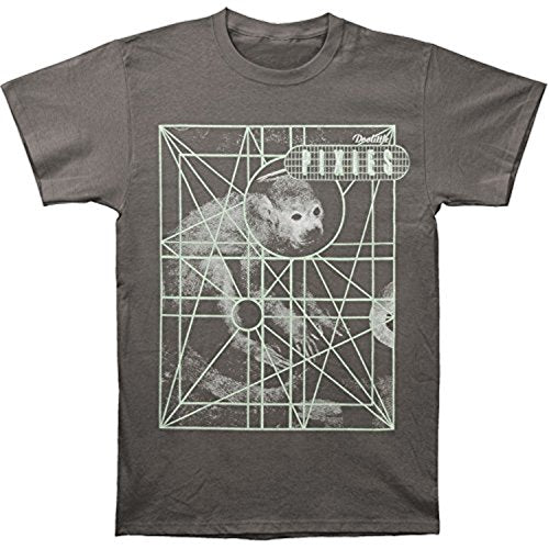 Pixies Monkey Grid T-Shirt | Alternative Rock Band Tee – Grey Men's T-shirts