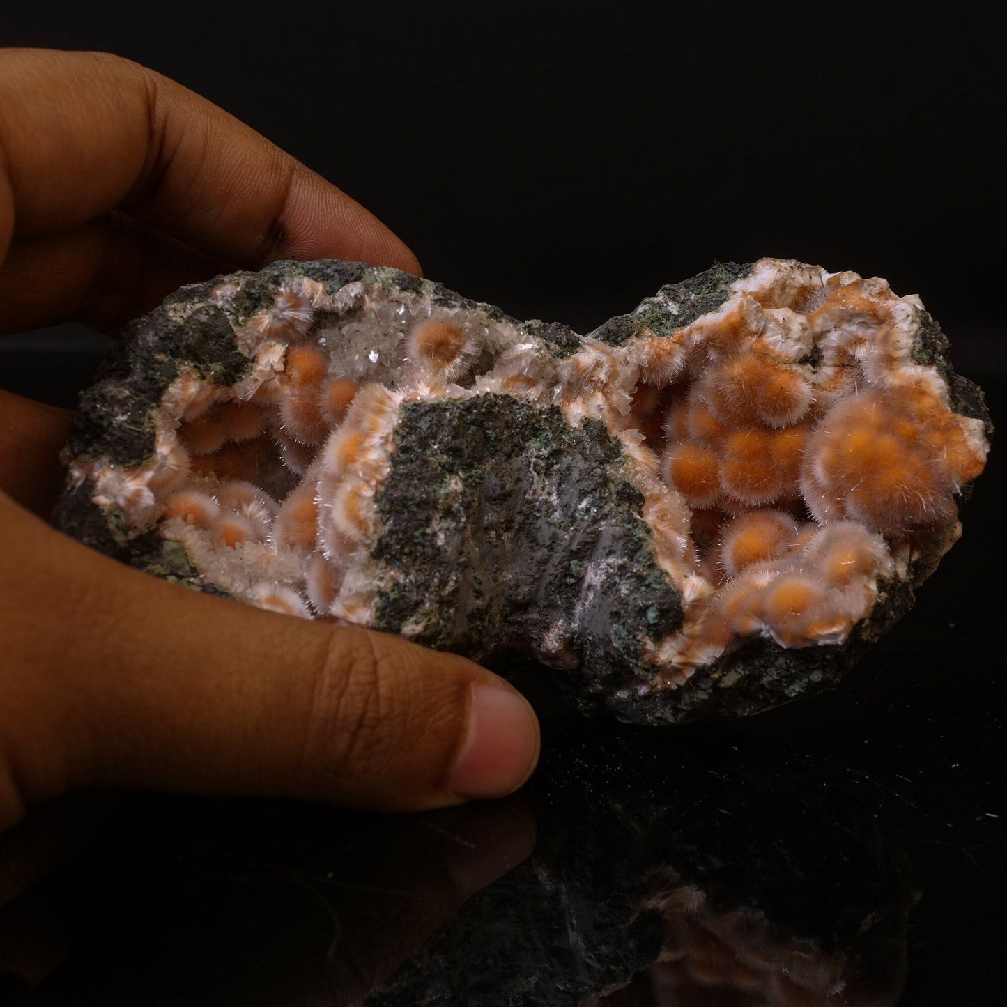 Thomsonite Orange Rare Find Natural Mineral Specimen # B 6744