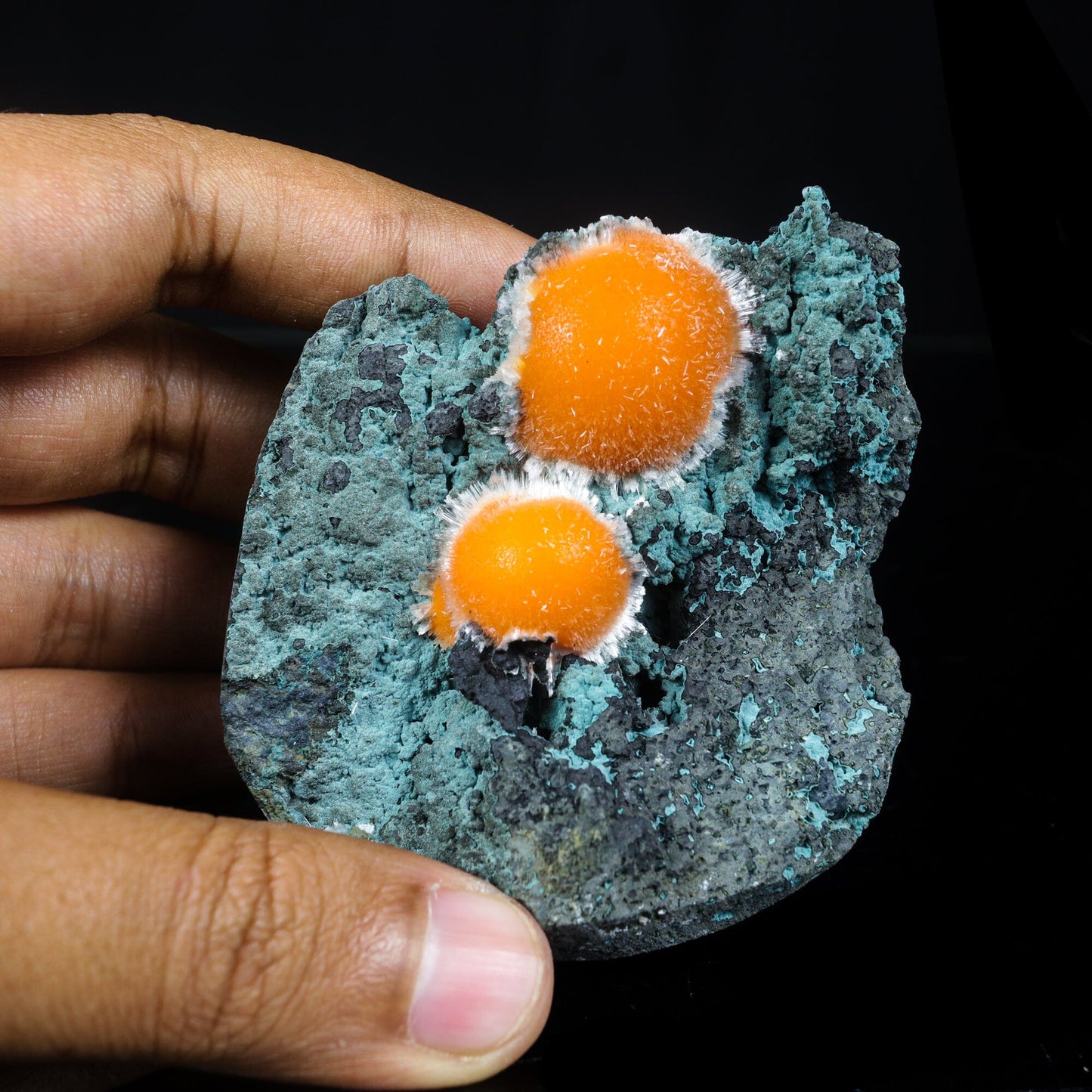 Thomsonite Orange Rare Find Natural Mineral Specimen # B 7037