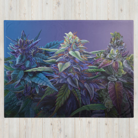 PURPS Cannabis Throw Blanket - Soft Polyester 50x60 – blankets