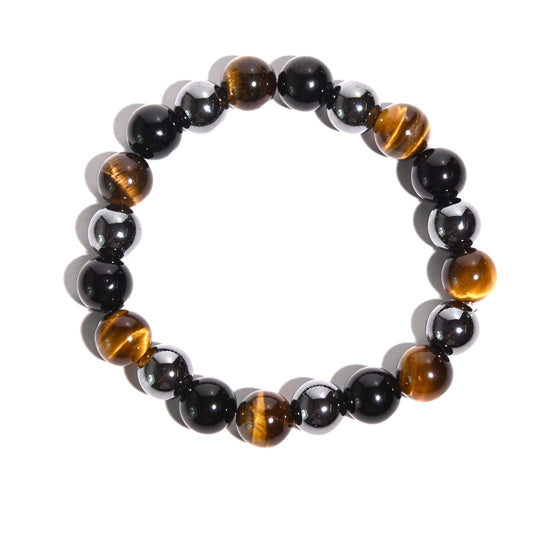 GROUNDED LUCK BRACELET - Tiger's Eye / Hematite / Obsidian –