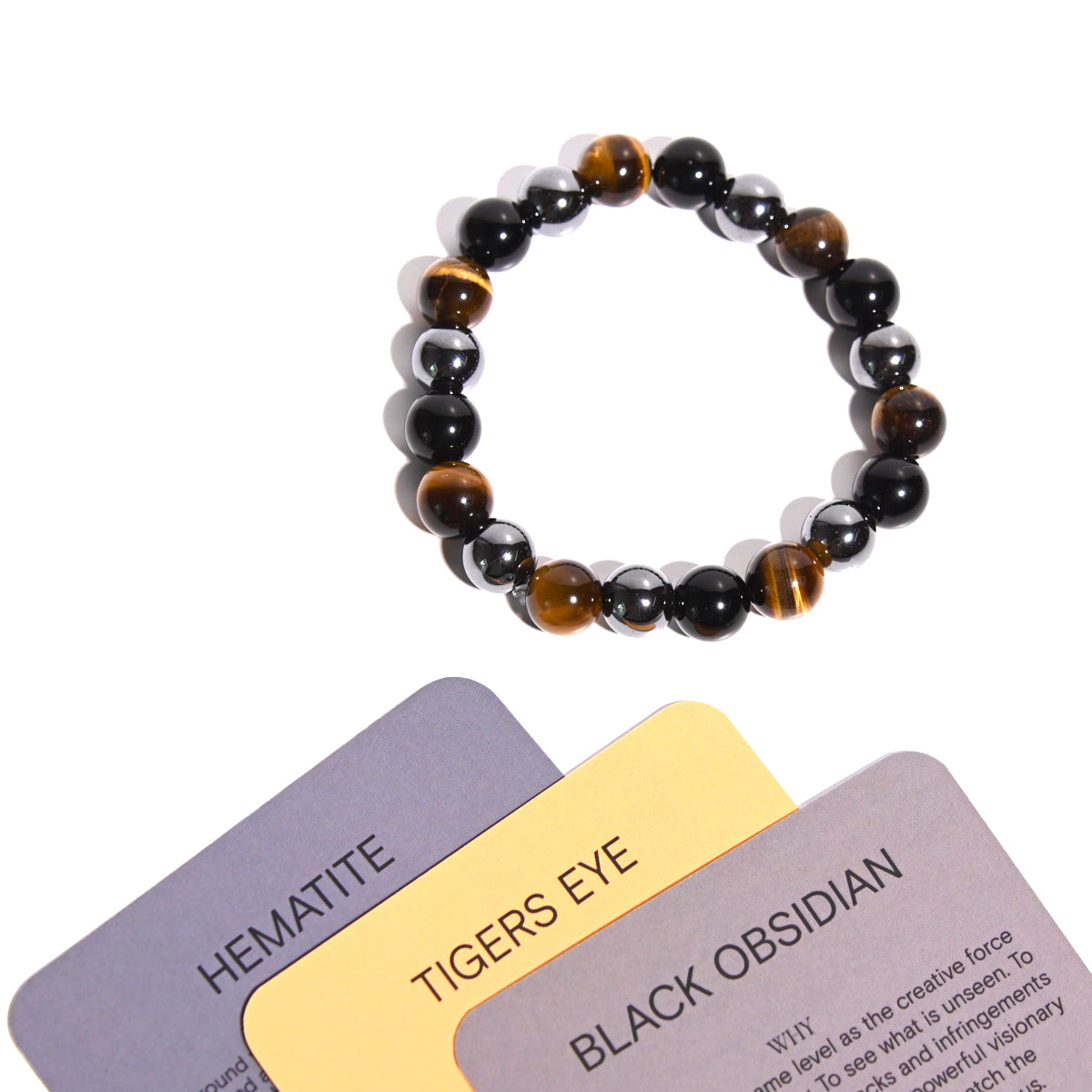 GROUNDED LUCK BRACELET - Tiger's Eye / Hematite / Obsidian –