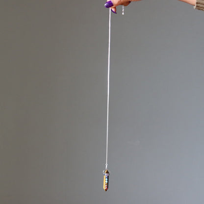 Tiger’s Eye Chakra Pendulum Necklace | Double Terminated Crystal – Necklaces