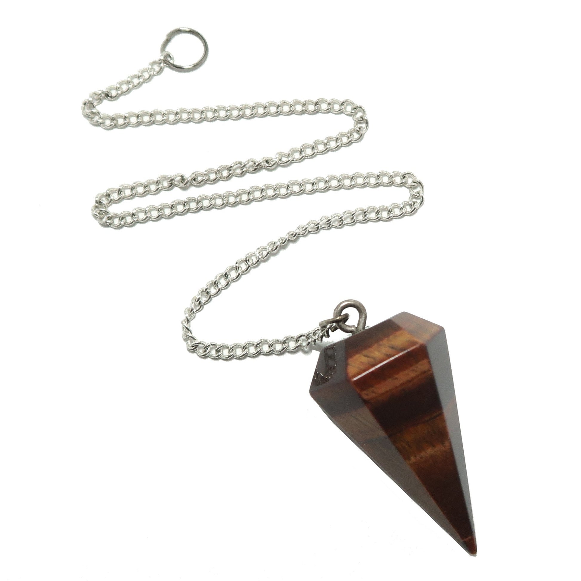 Red Tiger’s Eye Pendulum | Divination Dowsing Crystal Tool – Pendulums