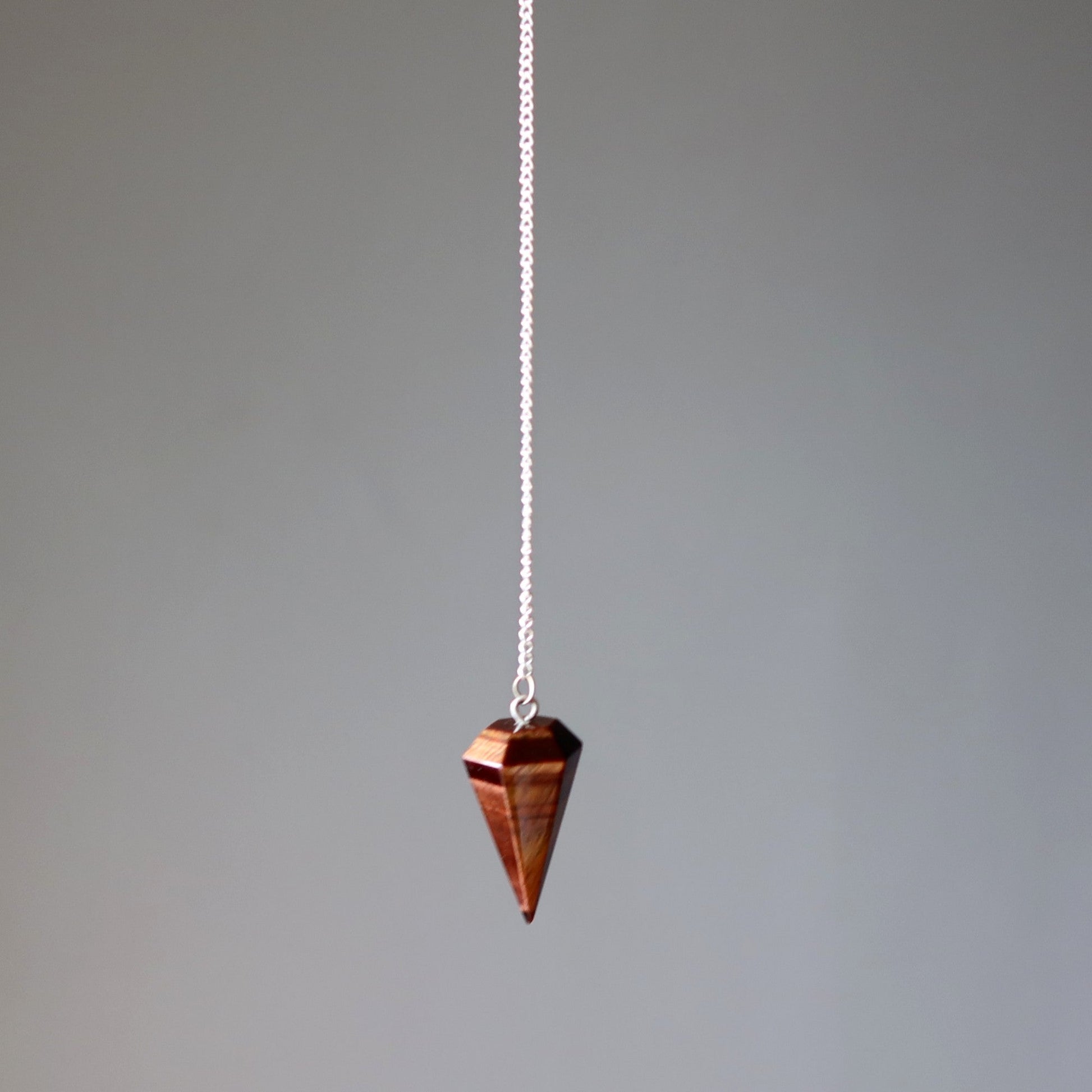 Red Tiger’s Eye Pendulum | Divination Dowsing Crystal Tool – Pendulums