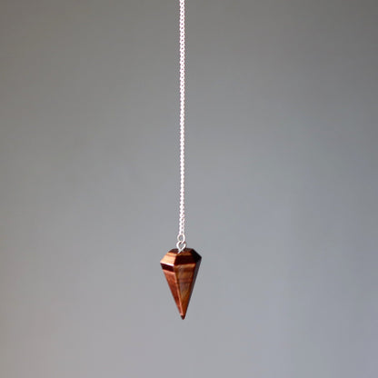 Red Tiger’s Eye Pendulum | Divination Dowsing Crystal Tool – Pendulums