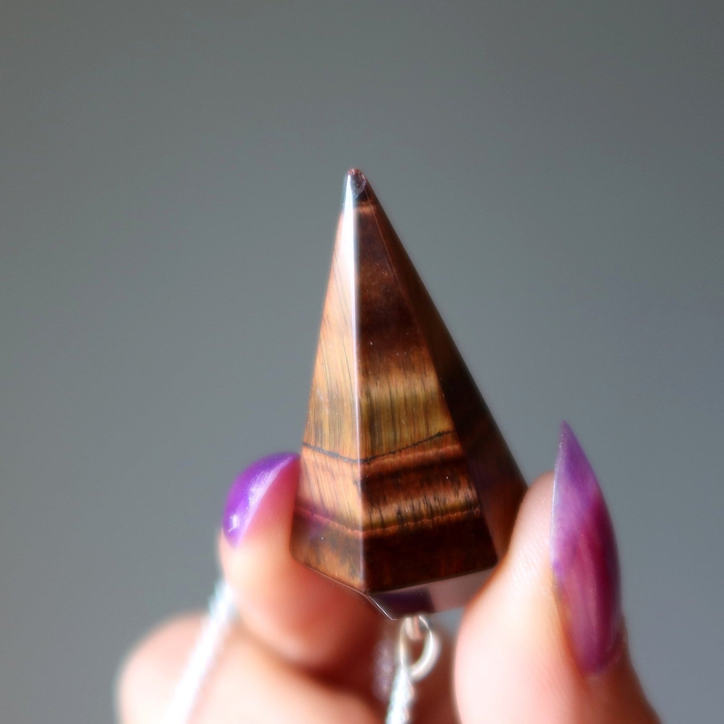 Red Tiger’s Eye Pendulum | Divination Dowsing Crystal Tool – Pendulums