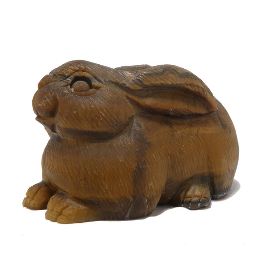 Tiger’s Eye Rabbit Carving | Golden Tiger Eye Crystal Figurine – Animals