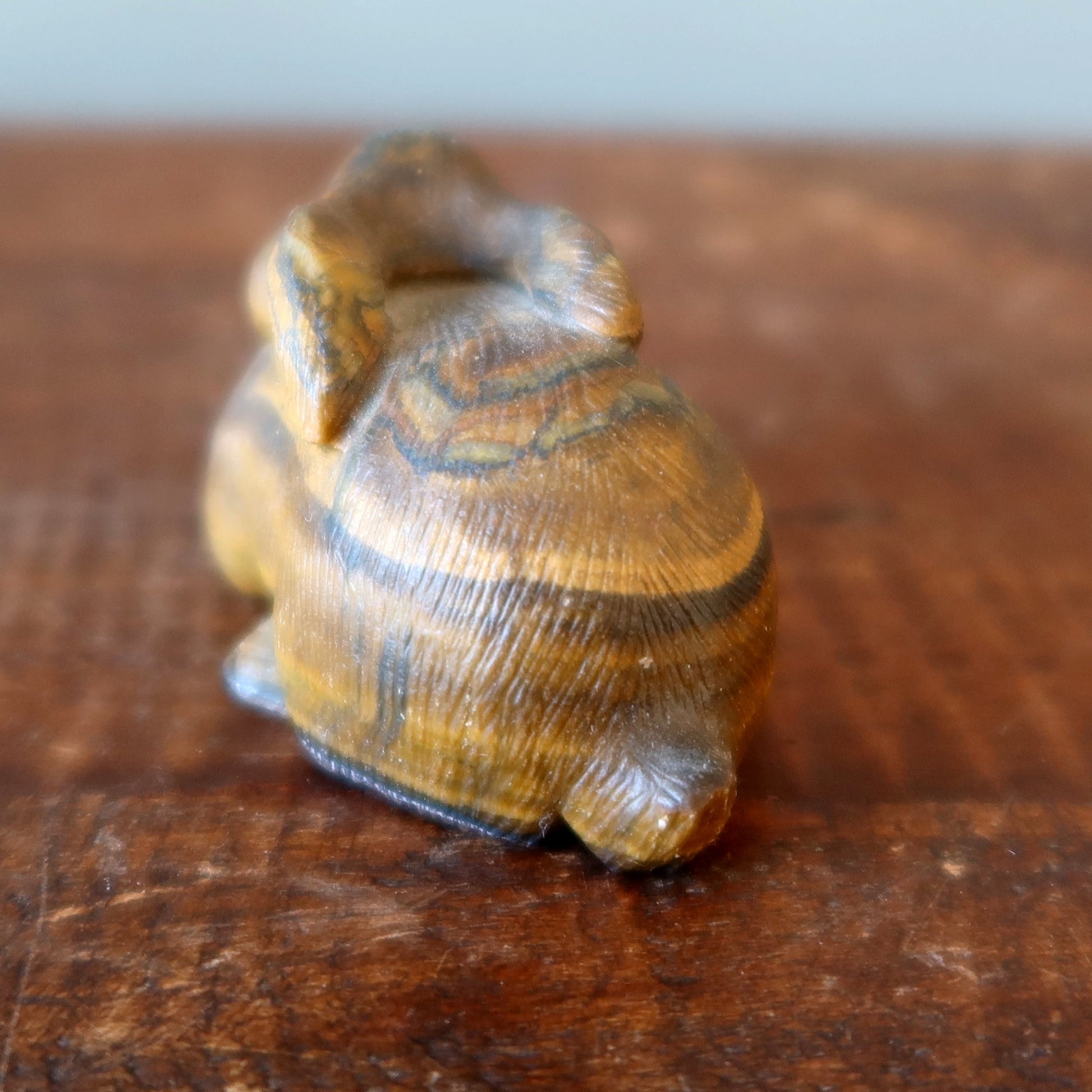 Tiger’s Eye Rabbit Carving | Golden Tiger Eye Crystal Figurine – Animals