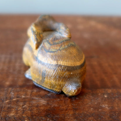 Tiger’s Eye Rabbit Carving | Golden Tiger Eye Crystal Figurine – Animals