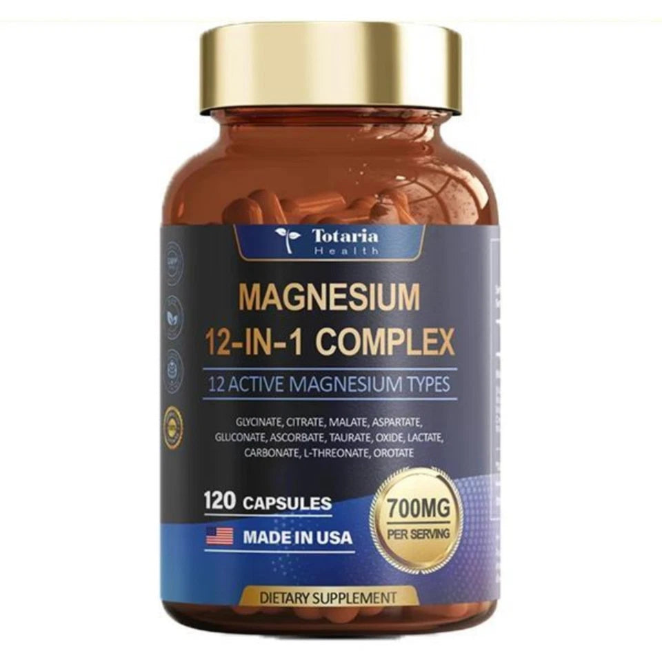 Totaria Magnesium 12-in-1 Complex Capsules – 700 mg –