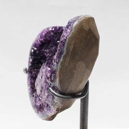Abstract Heart-Shaped Fragment – Rare Mounted Amethyst Stalactites