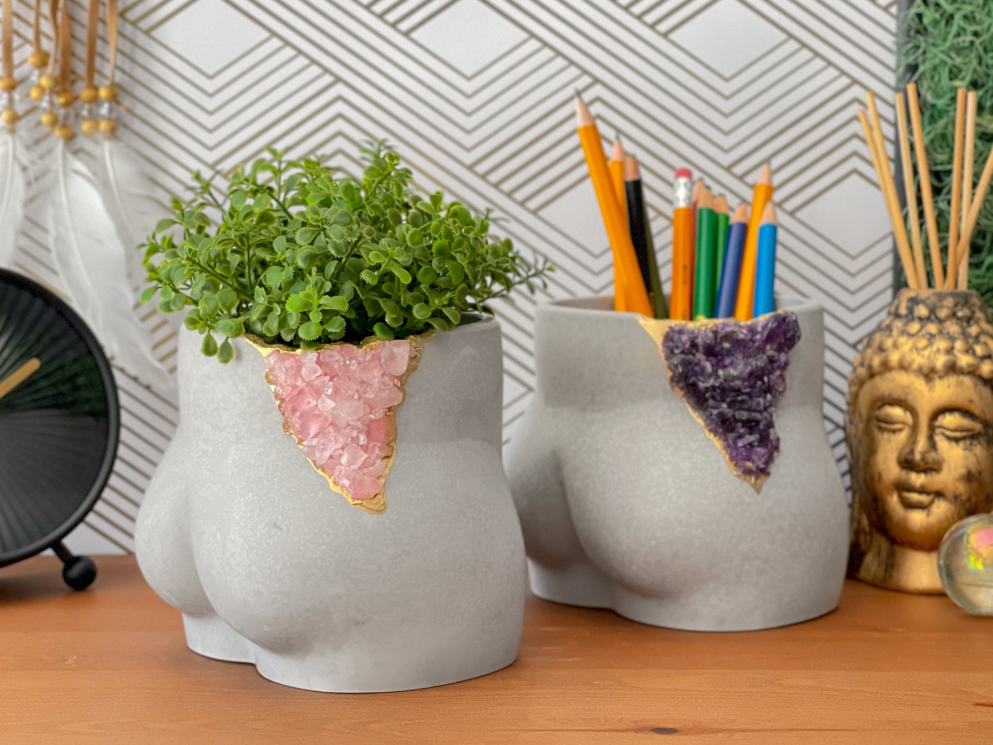 Rose Quartz Butt Planter – Planter