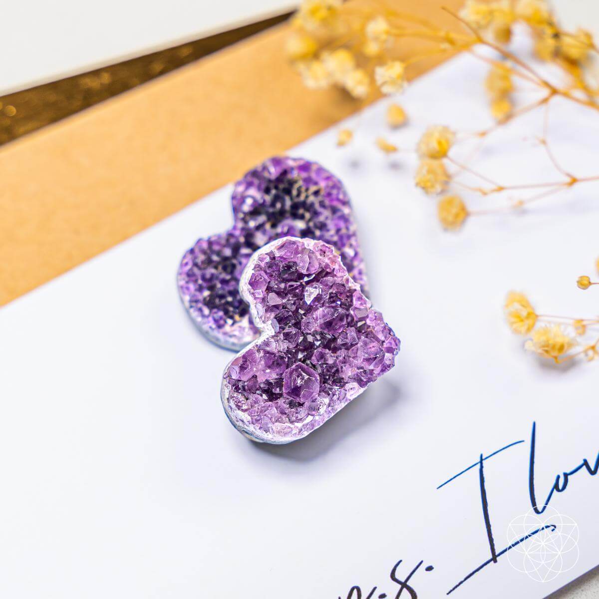 Uruguayan Amethyst Love Heart Cluster - AAA Premium Quality – Cluster & Raw