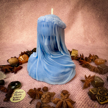 Veil of Secrets Candle Spell Kit - Truth & Privacy Magic – Blue (Secret Communication) Candle Spell Kit