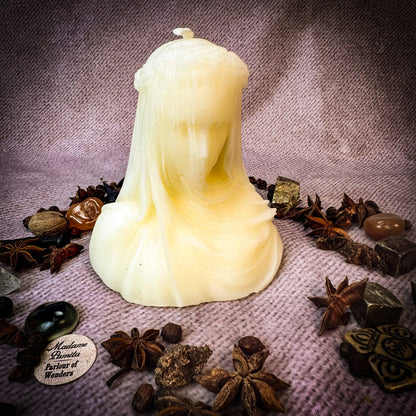 Veil of Secrets Candle Spell Kit - Truth & Privacy Magic – White (Bringing All Secrets to Light) Candle Spell Kit