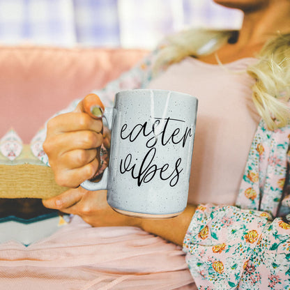 Easter Vibes Speckled Ceramic Mug - 16oz Pink or Blue – Mugs - Seasonal