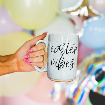 Easter Vibes Speckled Ceramic Mug - 16oz Pink or Blue – Mugs - Seasonal