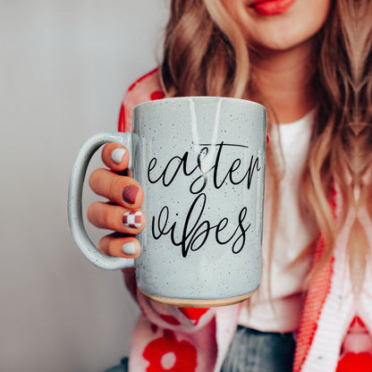 Easter Vibes Speckled Ceramic Mug - 16oz Pink or Blue – Mugs - Seasonal