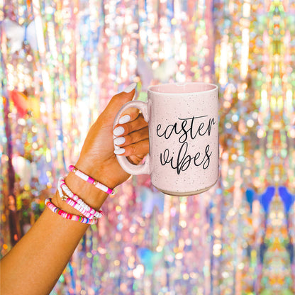 Easter Vibes Speckled Ceramic Mug - 16oz Pink or Blue – Mugs - Seasonal