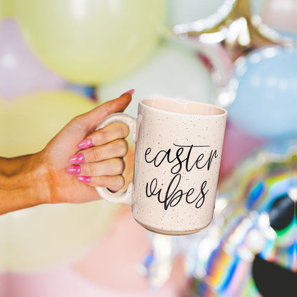 Easter Vibes Speckled Ceramic Mug - 16oz Pink or Blue – Mugs - Seasonal