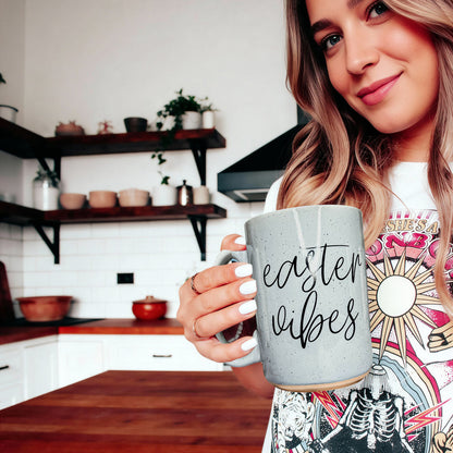 Easter Vibes Speckled Ceramic Mug - 16oz Pink or Blue – Mugs - Seasonal