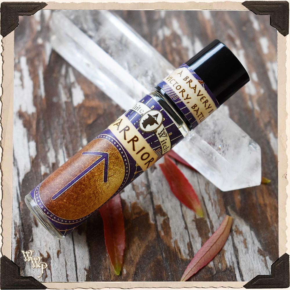 WARRIOR Body Oil 1/3oz. For Bravery, Victory, Battle & Justice. – aromatherapy, perfume, oils