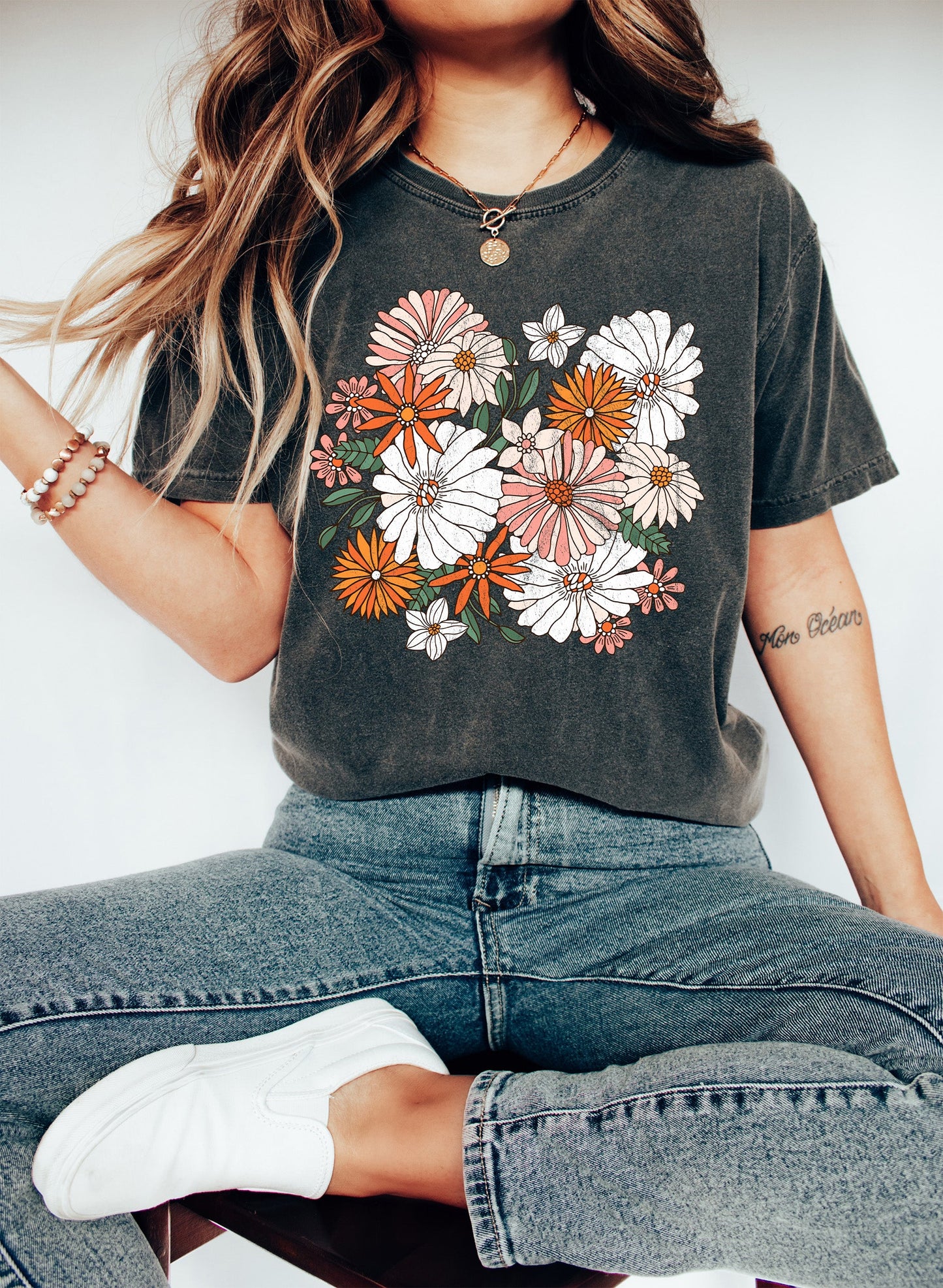 Boho Wildflowers - Comfort Colors Tshirt – Pepper T-Shirt