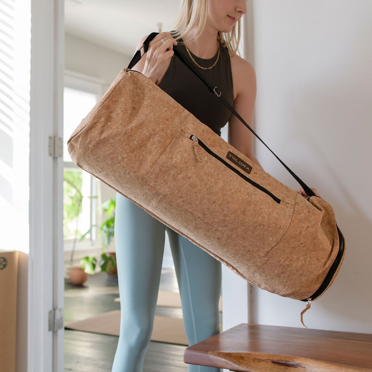 Cork Yoga Mat Bag XL - Natural Yoga Mat Carrier – Yoga Mat Bags & Straps
