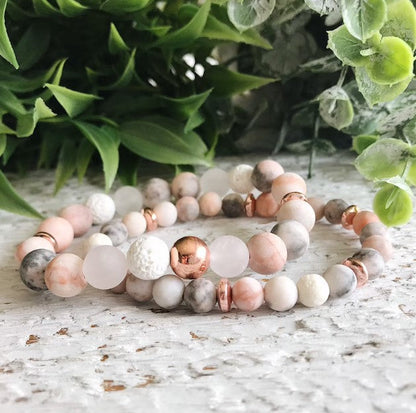 PINK ZEBRA JASPER BRACELET – 8mm