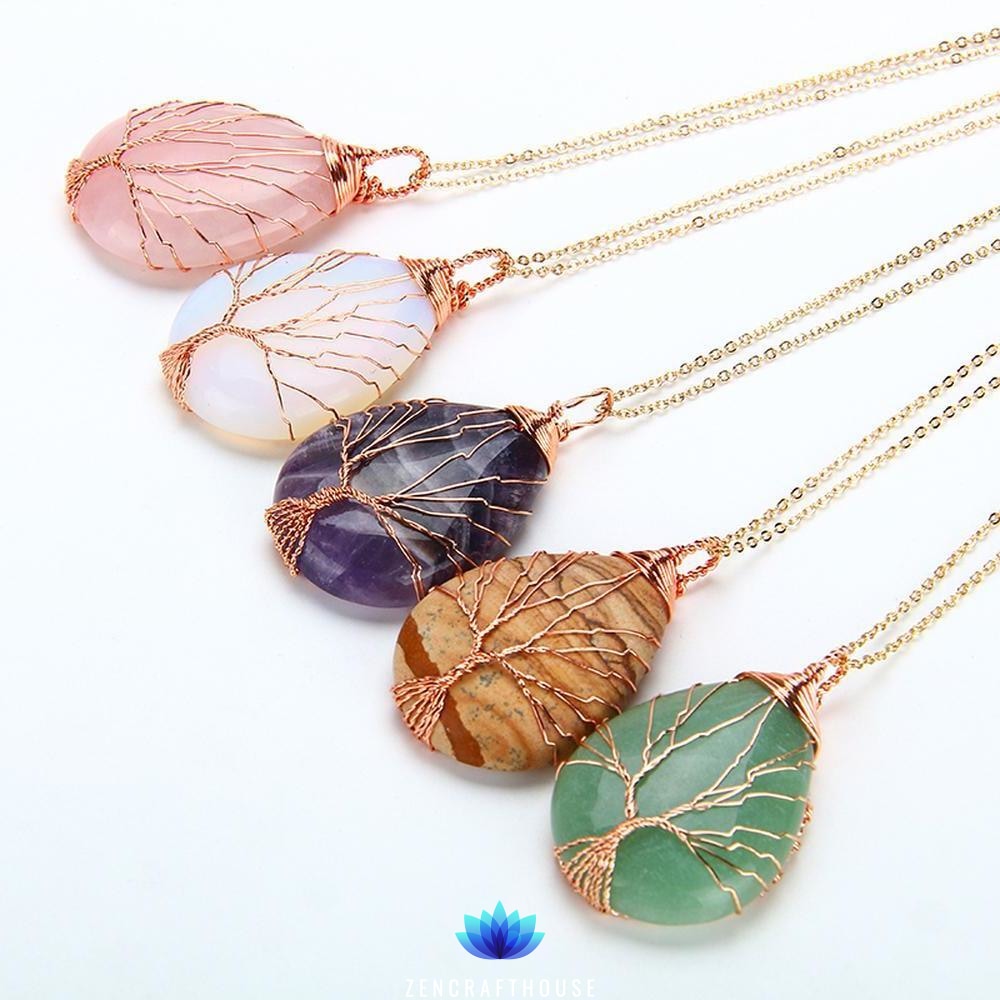 Eternity Jasper Tree of life Necklace